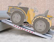 Metalmec Auffahrrampen Bagger Verladerampen Alurampen 3,0 m / 3,435 t Auffahrschienen Auffahrrampen Rampen M125/30 ohne Rand