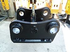 ALLGEM. / UNIVERSELL - Adapterplatte Festanbau Bolzen-Bolzen 110-100 - gebohrt für HH Montabert BRV 45 - Bagger: 30t-50t - Bagger-Anbau-Identmaße: 110-443-575-402-100