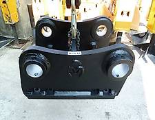 Montabert - Adapterplatte Festanbau Bolzen-Bolzen - gebohrt für HH Montabert BRV 45 - Bagger: 30t-50t - Bagger-Anbau-Identmaße: 110-443-575-402-100