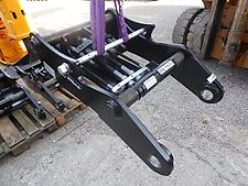 Oilquick - SW-Adapter OQ 70/55 orig. 4 Leitungen - bestückt für Hydraulik-Pendel-Greifer - SW-Identmaße: 70-550-600-550-70 - für Gabelaufnahme unten Ident-Maße: 70-491 - Bagger: 18t-32t