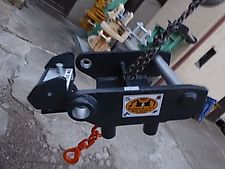 Liebherr - SW-Adapterplatte SW33 Likufix 0 Leitungen - mit Schutzvorrichtung - mit Öse für Kran-Lasthaken z.B. 3t - SW-Identmaße: 60-330-400-330-60 - Bagger: 8t-25t