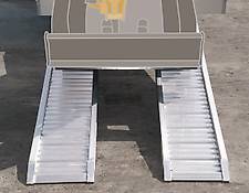 Metalmec Auffahrrampen Bagger Verladerampen Alurampen 2,5m / 2,51 t Auffahrschienen Auffahrrampen Rampen M080/25